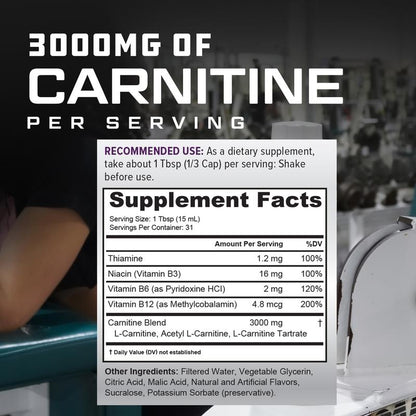 Suplemento líquido de carnitina | Sabor a gusano de gomita ácida