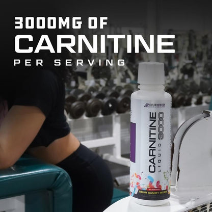 Suplemento líquido de carnitina | Sabor a gusano de gomita ácida